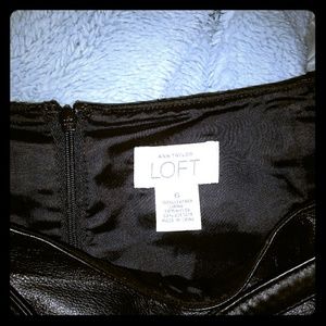 Ann Taylor LOFT | Soft Black Leather Skirt